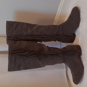 Suede side tussle tall boots